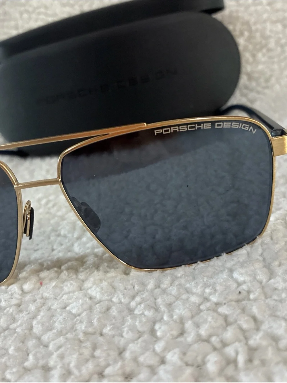 PORSCHE DESIGN Sunglasses Metal Blue Trim  With Case P844